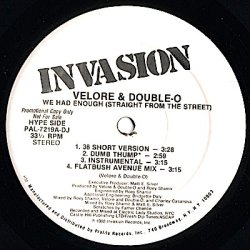 画像1: Velore & Double-O  -  We Had Enough (Straight From The Street)/We're Gonna Get'Em (Rock The Beat)  12"
