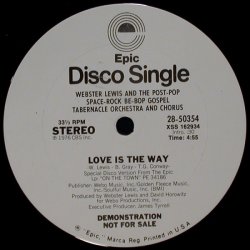 画像2: Webster Lewis And The Post-Pop Space-Rock Be-Bop Gospel Tabernacle Orchestra And Chorus - On The Town/Love Is The Way  12"