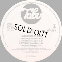 画像3: Alexander O'Neal - Criticize (Special 12" Mixes) 12"