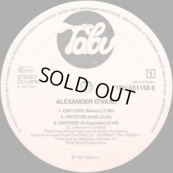 画像2: Alexander O'Neal - Criticize (Special 12" Mixes) 12"