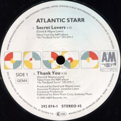 画像2: Atlantic Starr - Secret Lovers/Thank You/Freak-A-Ristic (Special Dance Mix)  12" 