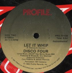 画像2: Disco Four - Whip Rap/Let It Whip   12"