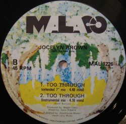 画像2: Jocelyn Brown With The Bad Girls - Too Through  12" 