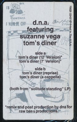 画像3: D.N.A.Featuring Suzanne Vega - Tom's Diner  12"