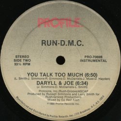 画像2: Run-D.M.C - You Talk Too Much/Daryll & Joe  12" 