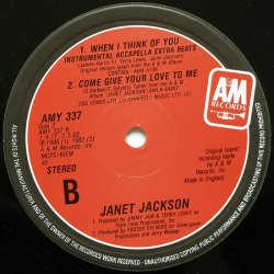 画像3: Janet Jackson - When I Think Of You/Come Give Your Love To Me 12"