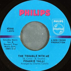 画像2: Frankie Valli - Can't Take My Eyes Off You/The Trouble With Me  7"