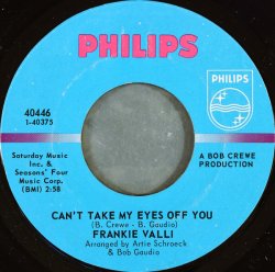 画像1: Frankie Valli - Can't Take My Eyes Off You/The Trouble With Me  7"