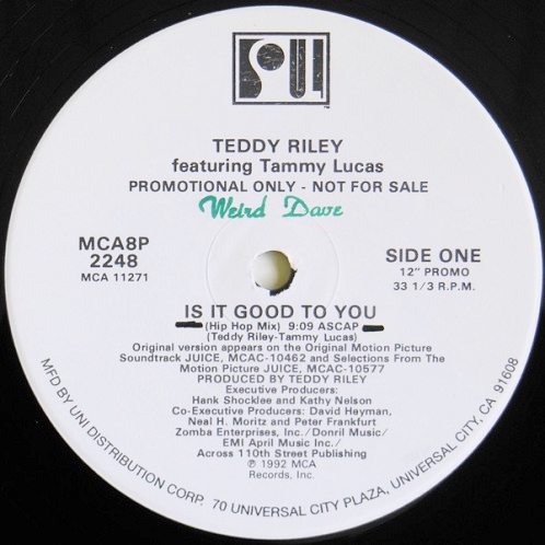 Teddy Riley featuring Tammy Lucas - Is It Good To You (4Vers)  12