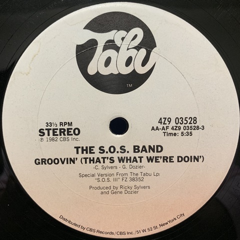 The S.O.S. Band - Groovin' (That's What We're Doin')/Your Love (It's The One For Me)  12