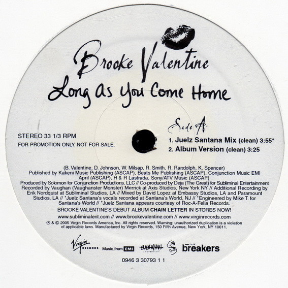 Brooke Valentine - Long As You Come Home  12