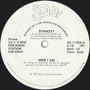 Dynasty - Here I Am/Give It Up To Love  12