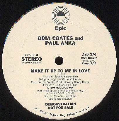 Odia Coates And  Paul Anka - Make It Up To Me In Love 12