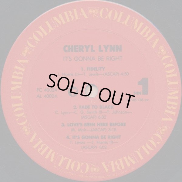 画像2: Cheryl Lynn - It's Gonna Be Right  LP