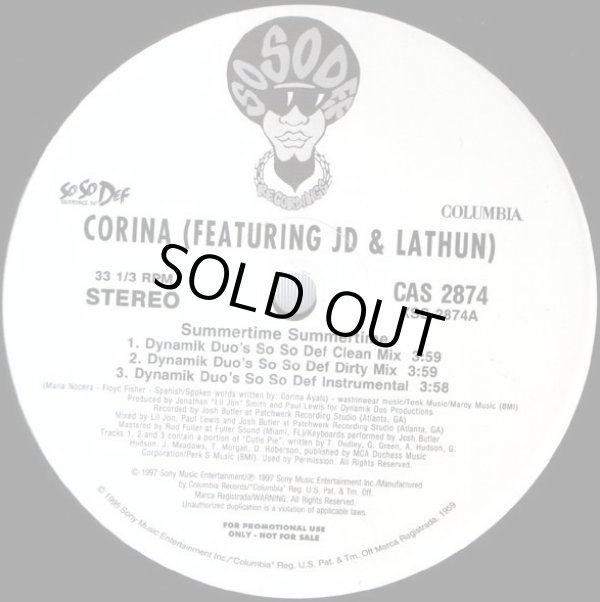 画像1: Corina (Featuring JD & Lathun) - Summertime Summertime (Doubled！) 12"X2