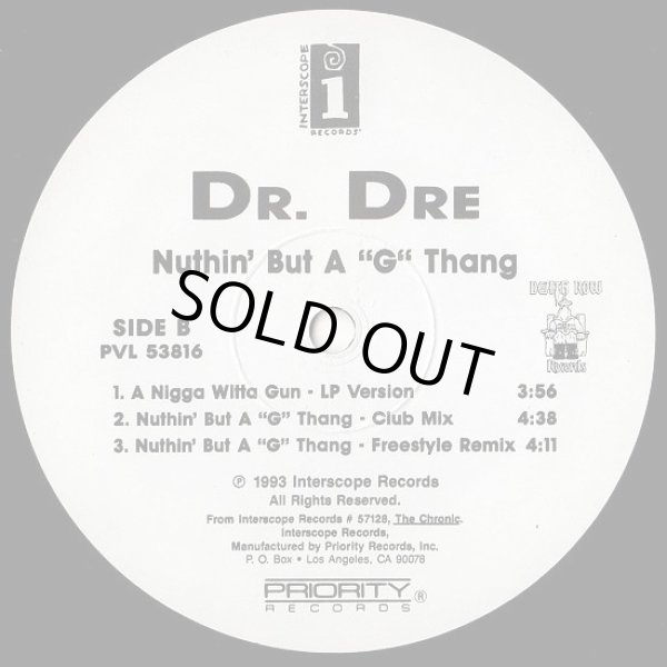 画像3: Dr.Dre - Nuthin' But A "G" Thang/A Nigga Witta Gun  12" 