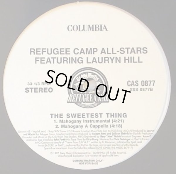 画像2: Refugee Camp All Stars Featuring Lauryn Hill - The Sweetest Thing (Mahogany Mix)  12"