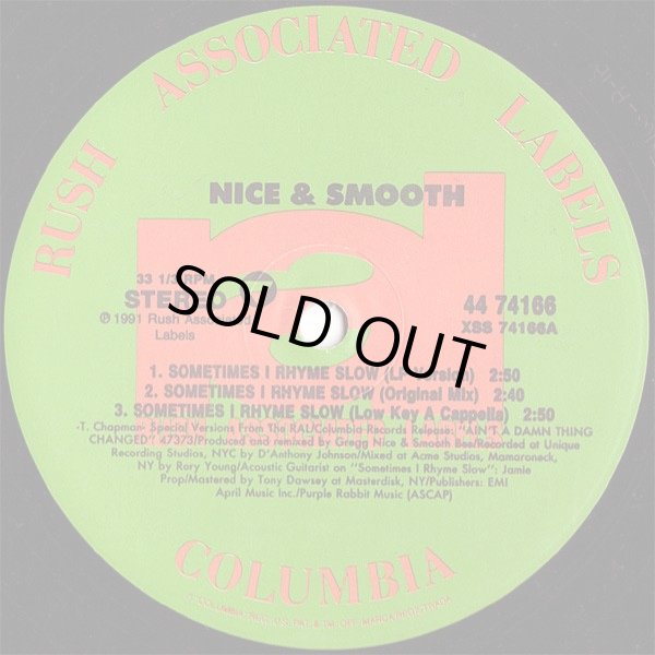 画像2: Nice & Smooth - Sometimes I Rhyme Slow/Hip Hop Junkies  12" 