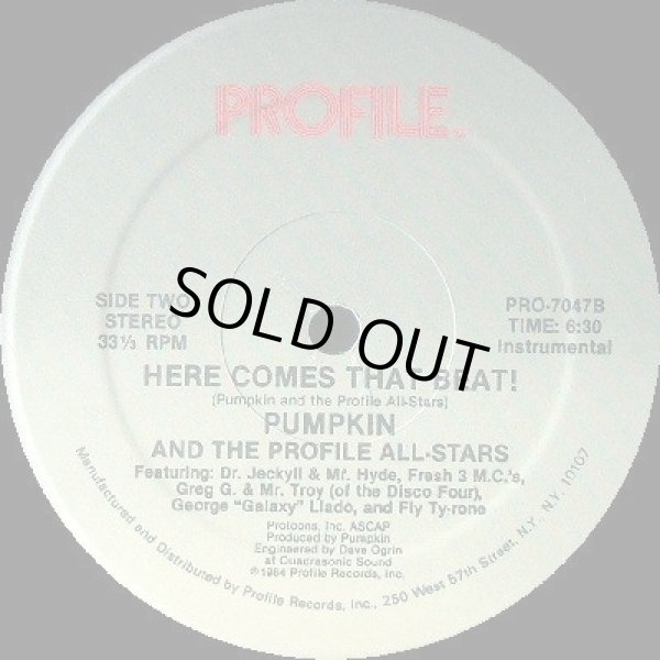 画像2: Pumpkin And The Profile All-Stars  -  Here Comes That Beat !  12"