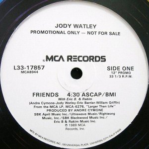 画像: Jody Watley with Eric B. & Rakim - Friends (4:30) 12"