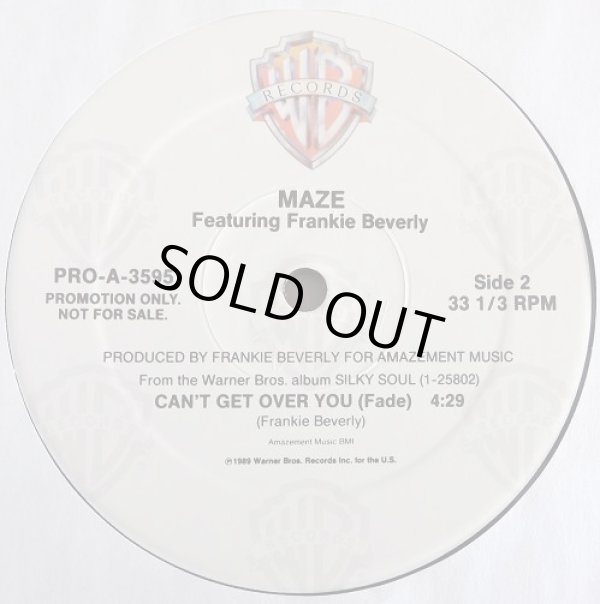 画像2: Maze Featuring Frankie Beverly - Can't Get Over You  12"