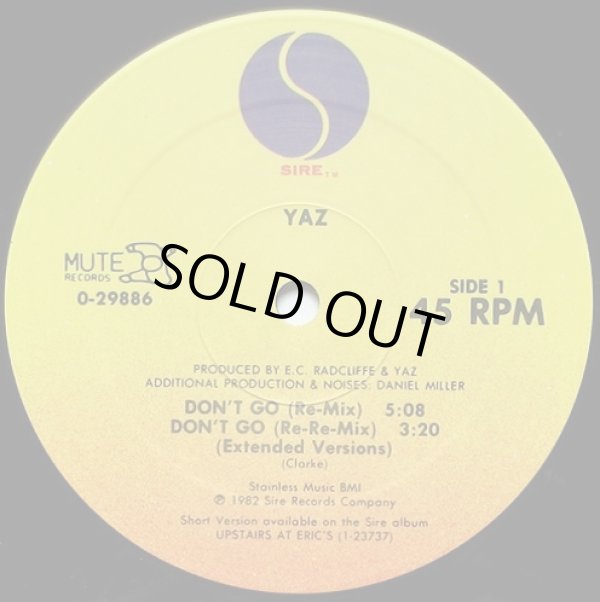 画像2: Yaz - Don't Go (Re-Mixes)/Winter Kills  12"