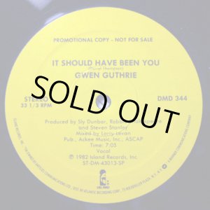 画像: Gwen Guthrie - It Should Have Been You (Vocal 7:05/Inst 9:53)  12" 