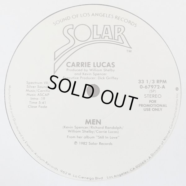 画像1: Carrie Lucas - Men/I Just Can't Do Without Your Love  12"