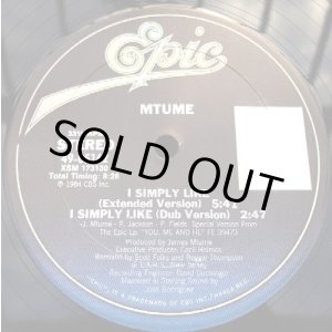 画像: Mtume - I Simply Like/Tie Me Up  12"