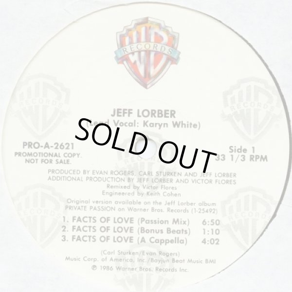 画像1: Jeff Lorber feat:Karyn White - Facts Of Love (6Vers Promo)  12"