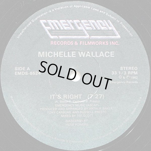 画像1: Michelle Wallace - It's Right/Tee's Right  12"