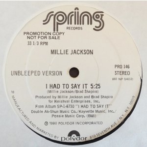 画像: Millie Jackson - I Had To Say It  12"