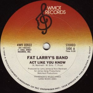 画像: Fat Larry's Band - Act Like You Know  12"