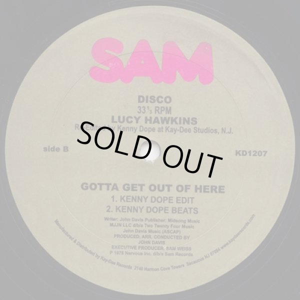 画像2: Lucy Hawkins - Gotta Get Out Of Here (45 King Re-Edit/Kenny Dope Re-Edit)  12" 