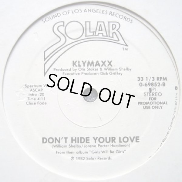 画像1: Klymaxx - Heartbreaker (I'm Such A Mess) / Don't Hide Your Love  12"