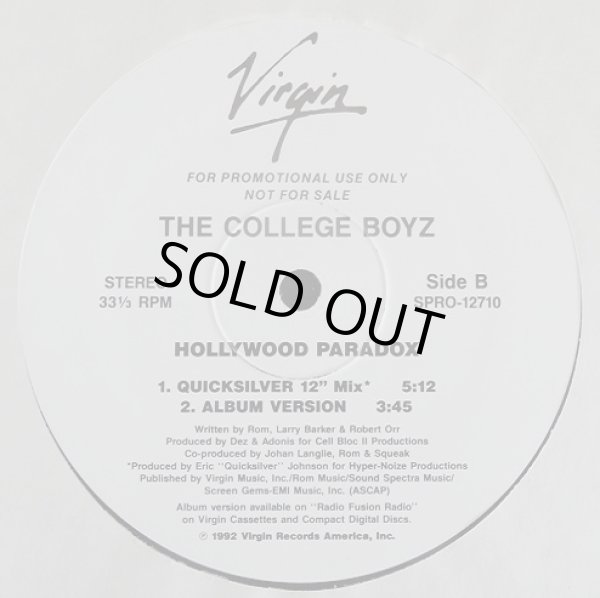 画像2: The College Boyz - Hollywood Paradox (New Mixes)  12" 