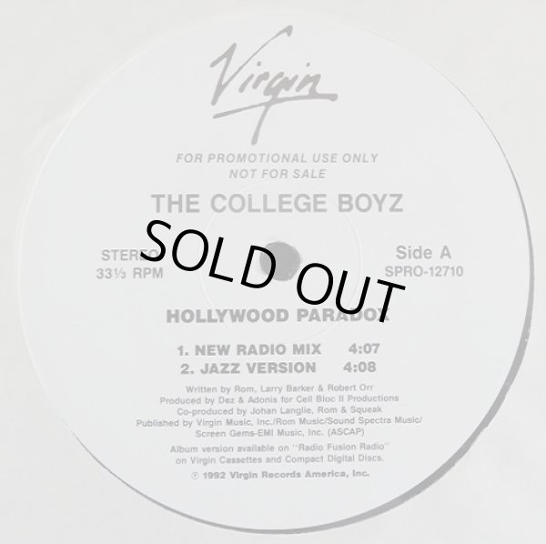 画像1: The College Boyz - Hollywood Paradox (New Mixes)  12" 