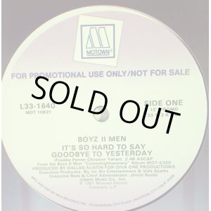 画像: Boyz II Men - It's So Hard To Say Goodbye To Yesterday  12" 