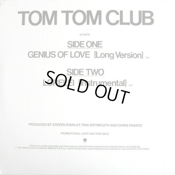 画像1: Tom Tom Club - Genius Of Love/Lorelei  12"