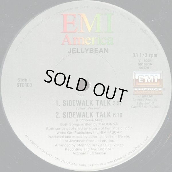 画像2: Jellybean - Sidewalk Talk/The Mexican  12" 