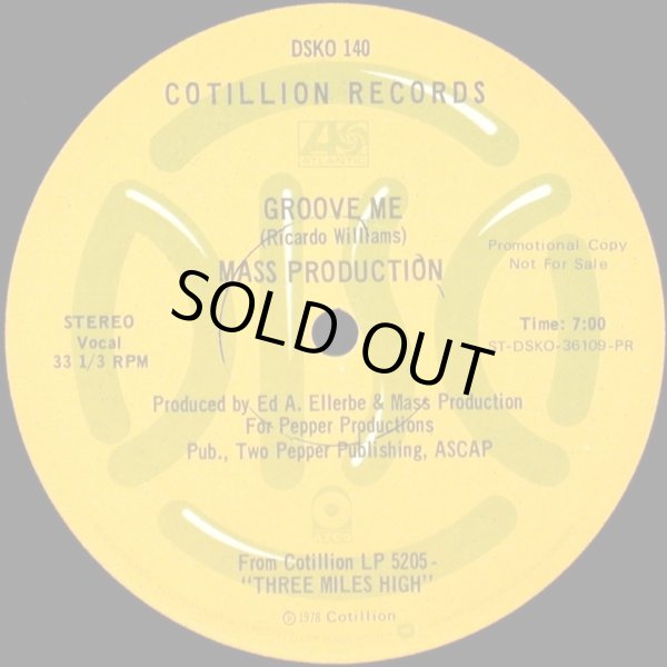 画像1: Mass Production - Groove Me/Slow Bump  12" 