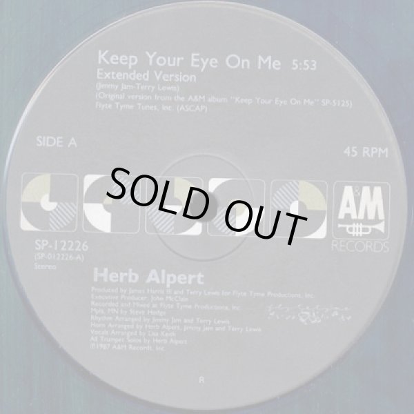 画像2: Herb Alpert - Keep Your Eye On Me/Our Song  12"