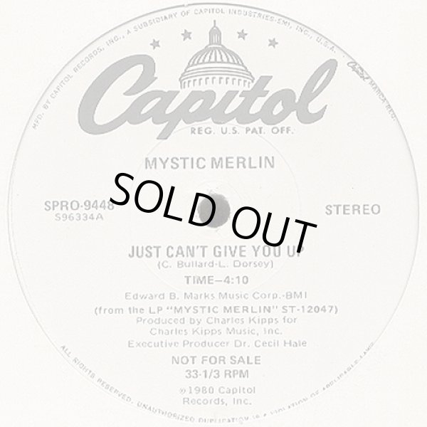 画像1: Mystic Merlin - Just Can't Give You Up/Can't Stop Dancin' (No Matter What I Do)   12"