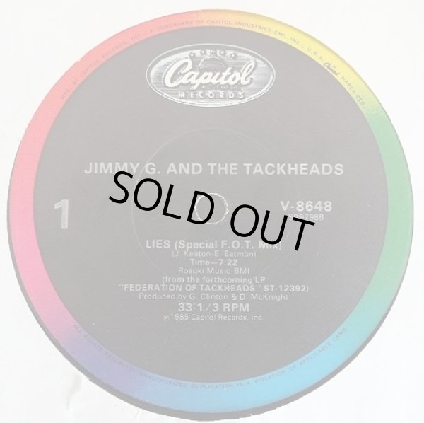 画像1: Jimmy G. And The Tackheads - Lies/Slingshot  12" 