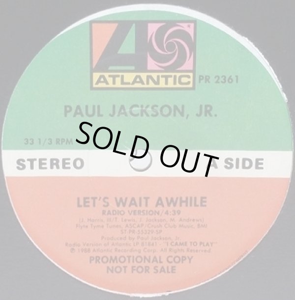 画像1: Paul Jackson Jr. - Let's Wait Awhile  12" 