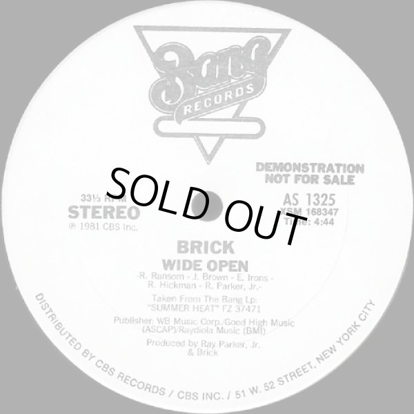 画像1: Brick - Wide Open/Sure Feels Good  12" 