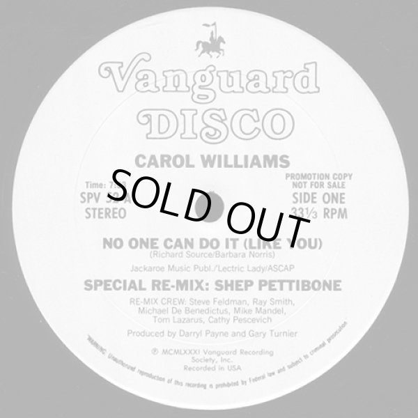 画像1: Carol Williams - No One Can Do It (Like You) Special Re-Mix：Shep Pettibone  12" 