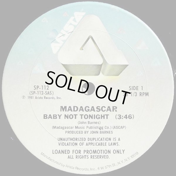 画像1: Madagascar - Baby Not Tonight  12" 