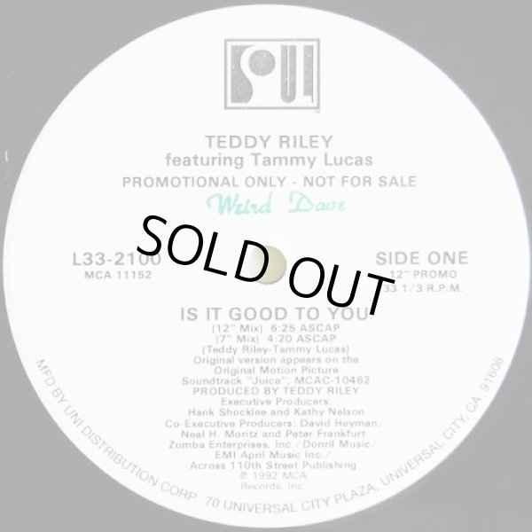 画像1: Teddy Riley featuring Tammy Lucas - Is It Good To You (5Vers)  12"