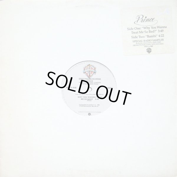画像1: Prince - Why You Wanna Treat Me So Bad ?/Bambi  12"